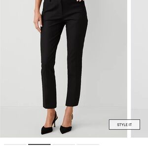 Women's Black Eva Slim Fit Ann Taylor Pants size 12 tall